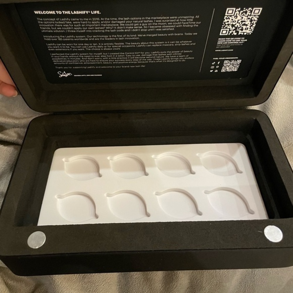 Lashify empty control kit fabric storage case